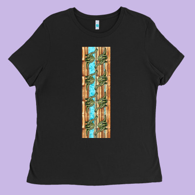Dinosaur Brontosaurus Pen Wrap Ladies Tee Designed By Artiststas