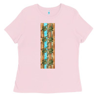 Bubblegum Pink dinosaur brontosaurus pen wrap Ladies Tee - Artiststas