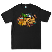 Black bulldozer leopard cactus sunflower Premium Tee - Artiststas
