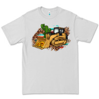 Dove Grey bulldozer leopard cactus sunflower Premium Tee - Artiststas