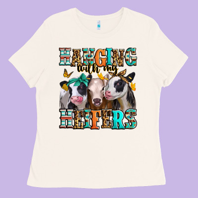 Hanging With My Heifers Ladies Tee Designed By Jasminsmagicworld