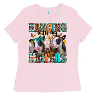 Bubblegum Pink hanging with my heifers Ladies Tee - Jasminsmagicworld