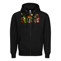 Black christmas believe Zipper Hoodie - texasbilliewilder