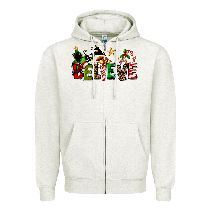 Christmas Believe Zipper Hoodie by texasbilliewilder | Teevron