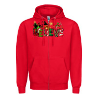 Red christmas believe Zipper Hoodie - texasbilliewilder