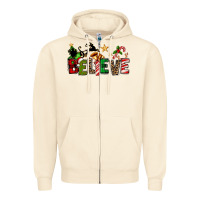 Sandshell christmas believe Zipper Hoodie - texasbilliewilder