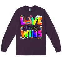 Plum love always wins Long Sleeve Tee - LillyAllenDesigns