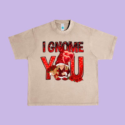 I Gnome You With Roses Urban Heavy Tee Designed By Nancycooperartshop
