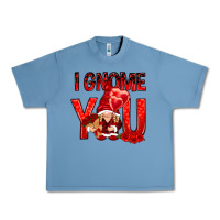 Pebble Blue i gnome you with roses Urban Heavy Tee - NancyCooperArtShop
