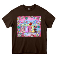 Chocolate Brown school nurse tumbler Heavy Core Tee - BundleAndBundleShop
