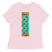 Bubblegum Pink dinosaur brontosaurus pen wrap Ladies Tee - Artiststas