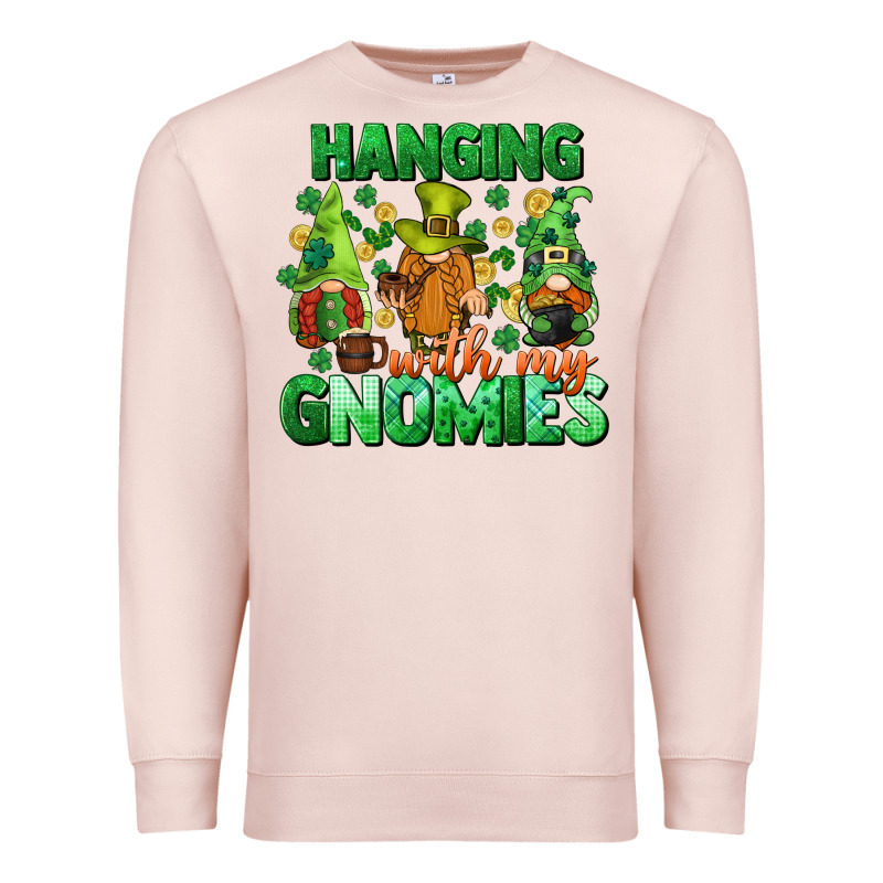 St. Patrick's Day Gnomes Premium Sweatshirt by CowGirlArtShop | Teevron
