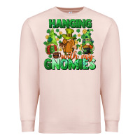 Pale Pink St. Patrick's Day gnomes Premium Sweatshirt - CowGirlArtShop