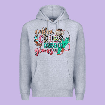 Coffee Scrubs And Rubber Gloves Premium Hoodie Designed By Cowgirlartshop