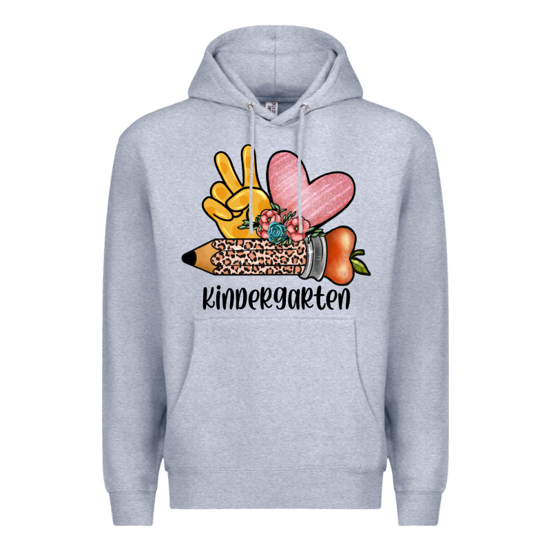 Peace Love Kindergarten Premium Hoodie by JahusDesignShop | Teevron