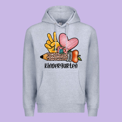 Peace Love Kindergarten Premium Hoodie Designed By Jahusdesignshop