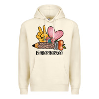 Sandshell peace love kindergarten Premium Hoodie - JahusDesignShop