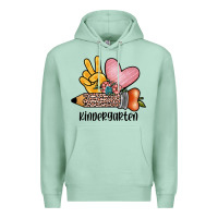 Seafoam peace love kindergarten Premium Hoodie - JahusDesignShop