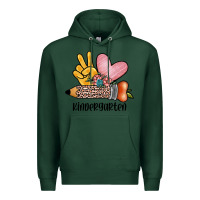 Sports Green peace love kindergarten Premium Hoodie - JahusDesignShop