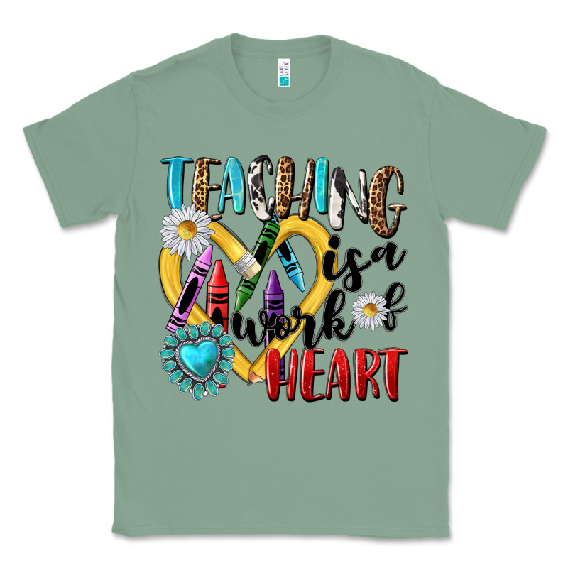 Teaching Is A Work Of Heart Classic Tee by NancyCooperArtShop | Teevron
