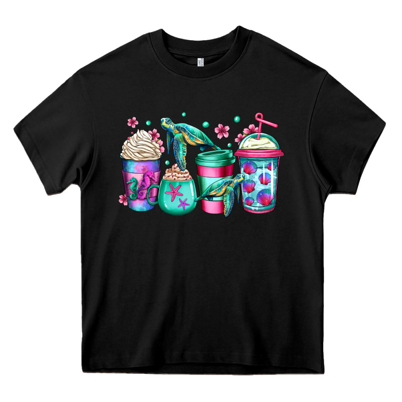 Turtle Coffee Cups Heavy Core Tee by Jasminsmagicworld | Teevron