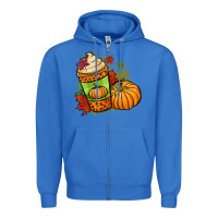 True Royal Fall pumpkin coffee Zipper Hoodie - NancyCooperArtShop
