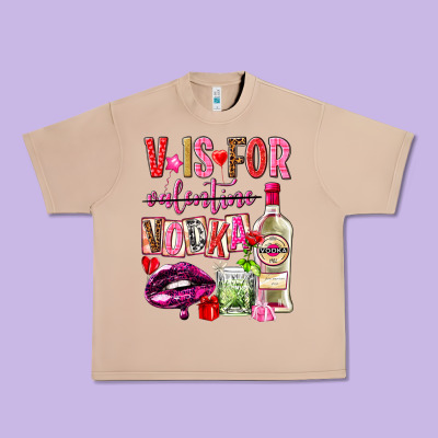 V Is For Vodka Urban Heavy Tee Designed By Nancycooperartshop