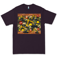 Plum excavator camouflage Premium Tee - Artiststas