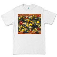 White excavator camouflage Premium Tee - Artiststas
