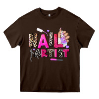 Chocolate Brown nail artist Heavy Core Tee - AdoDesignShop