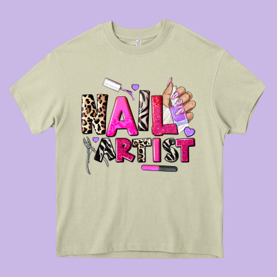 Nail Artist Heavy Core Tee Designed By Adodesignshop