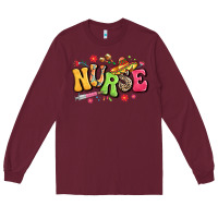 Burgundy mexican spanish nurse Long Sleeve Tee - LillyAllenDesigns