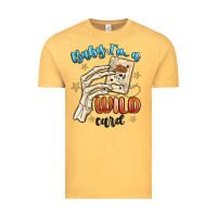 Vintage Mustard baby im a wild card Vintage Tee - MaliasSmallBusiness