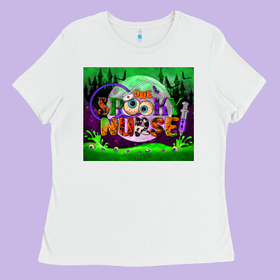 One Spooky Nurse Mouse Pad Ladies Tee Designed By Bundleandbundleshop
