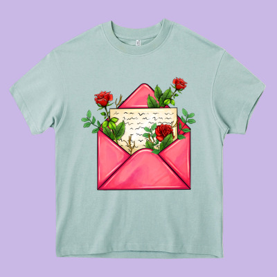 Pink Letter Heavy Core Tee Designed By Adodesignshop