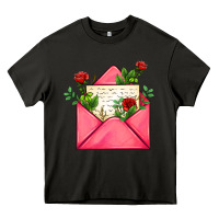 Asphalt pink letter Heavy Core Tee - AdoDesignShop