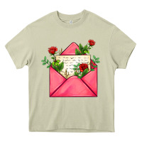 Mossy pink letter Heavy Core Tee - AdoDesignShop