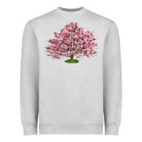 Heather Grey Flowering Dogwood Tree Heavyweight Sweatshirt - LillyAllenDesigns