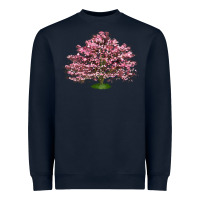 Navy Flowering Dogwood Tree Heavyweight Sweatshirt - LillyAllenDesigns
