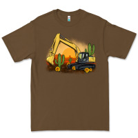 Cacao excavator cactus sunflower sunset Premium Tee - Artiststas