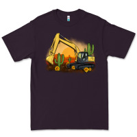 Plum excavator cactus sunflower sunset Premium Tee - Artiststas