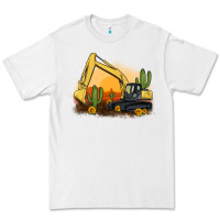 White excavator cactus sunflower sunset Premium Tee - Artiststas