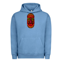 Pigment Pebble Blue african masks 3 Urban Hoodie - BundleAndBundleShop