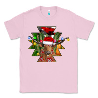 Bubblegum Pink longhorn Aztec Christmas Classic Tee - CowhideDigitalArt