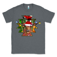 Charcoal Heather longhorn Aztec Christmas Classic Tee - CowhideDigitalArt