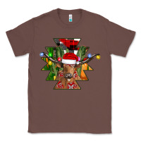 Chestnut longhorn Aztec Christmas Classic Tee - CowhideDigitalArt