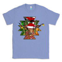 Colony Blue longhorn Aztec Christmas Classic Tee - CowhideDigitalArt