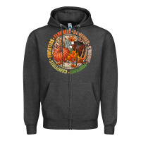 Bonfires Flannels Smores Campfires Pumpkin Zipper Hoodie | Teevron