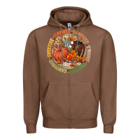 Chestnut Bonfires flannels smores campfires pumpkin Zipper Hoodie - NancyCooperArtShop