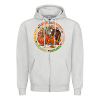 Dove Grey Bonfires flannels smores campfires pumpkin Zipper Hoodie - NancyCooperArtShop